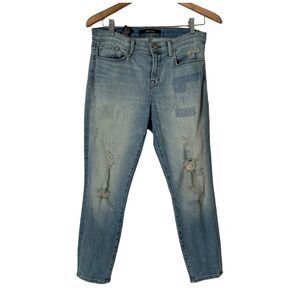 J Brand Distressed Jeans Ripped Grunge‎ Size 29 Blue Denim BOHO Edgy Destruct